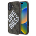 Guess PU Leather 4G Big Love Logo MagSafe kryt pro iPhone 16 hnědý