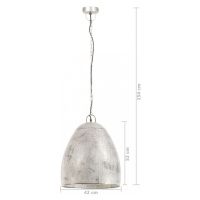 Závěsná lampa stříbrný kov Dekorhome 42 cm