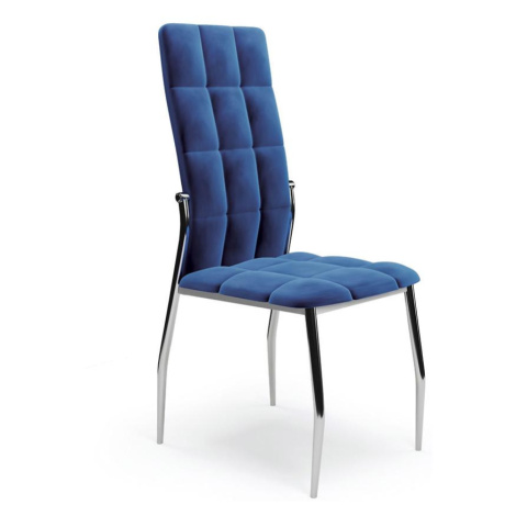 Židle K416 samet/kov tmavě modrá 43x54x101 BAUMAX