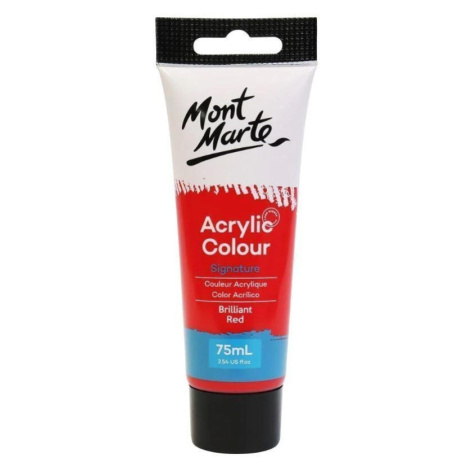 Mont Marte Akrylová barva 75ml - brilantní červená (Brilliant Red), tuba