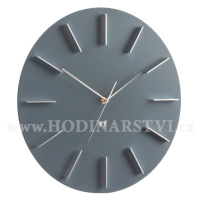 Designové nástěnné hodiny Future Time FT2010GY Round grey 40cm