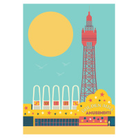 Ilustrace Blackpool, Gail Myerscough, (30 x 40 cm)