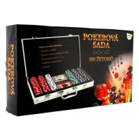 Pokerová sada 300 kusů + karty + kostky v hliníkovém kufru 40x24x8cm