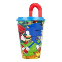 Kelímek plastový s brčkem 430ml - Sonic