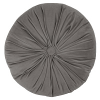 Šedý sametový dekorativní polštář Tiseco Home Studio Velvet, ø 38 cm