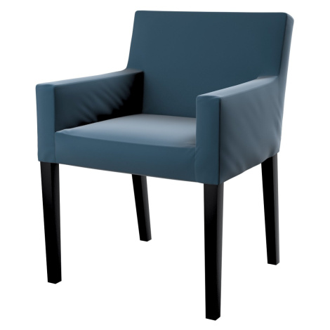 Dekoria Potah na židli Nils, staroněmecká modrá, židle Nils, Velvet, 704-16