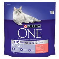 PURINA ONE Adult Salmon, celozrnné cereálie pro kočky - 1,5 kg