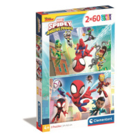 Clementoni - Puzzle 2x60 Spidey a jeho úžasní přátelé