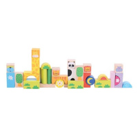 Bigjigs Toys barevné kostky Safari