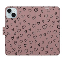 iSaprio Flip pouzdro Heart Dark 02 pro iPhone 15 Plus