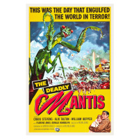 Obrazová reprodukce The Deadly Mantis (Retro Cinema / Horror Movie Poster), (26.7 x 40 cm)