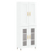 vidaXL Skříň highboard lesklá bílá 69,5 x 34 x 180 cm kompozitní dřevo