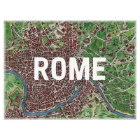 Mapa Rome Map - Historical & Vintage Maps, (40 x 30 cm)