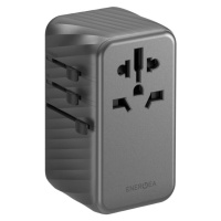 ENERGEA TravelWorld adaptér GaN120 s USB-C a USB-A porty šedý