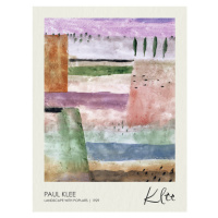 Obrazová reprodukce Landscape with Poplars (1929), Paul Klee, 30 × 40 cm