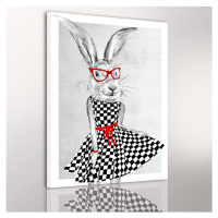 Obraz na plátně LADY RABBIT různé rozměry Ludesign ludesign obrazy: 80x60 cm