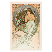 Obrazová reprodukce La musique Lithographs series, Alfons Mucha, 26.7 × 40 cm