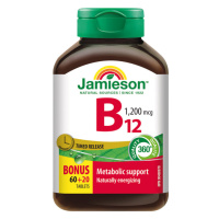 JAMIESON Vitamín B12 methylkobalamin 1200 mcg s postupným uvolňováním 80 tbl.