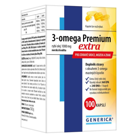 Generica 3-omega Premium extra 100 kapslí