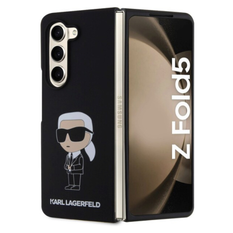 Karl Lagerfeld Liquid Silicone Ikonik NFT Kryt Samsung Galaxy Z Fold5 černý