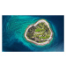 Fotografie Top aerial view of desert island,, rusm, 40 × 24.1 cm