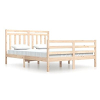 Rám postele masivní dřevo 140 × 200 cm, 3105315