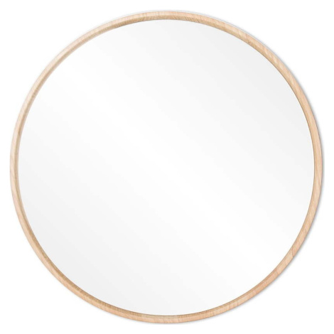 Nástěnné zrcadlo s rámem z masivního dubového dřeva Gazzda Look, ⌀ 32 cm