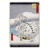 Obrazová reprodukce Characters under the snow, Japan - Japanese, Hiroshige, Utagawa II, 26.7 × 4