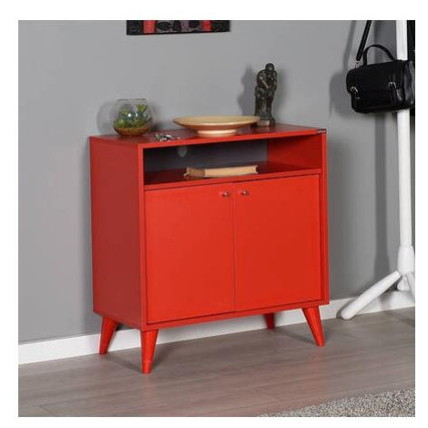 Adore Furniture Komoda 79x73 cm červená
