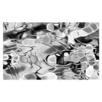 Fotografie Abstract Fluid Black and White Flowing, oxygen, 40 × 24 cm