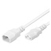 PremiumCord prodlužovací kabel síť 230V, C13-C14, 2m, bílá - kps2w