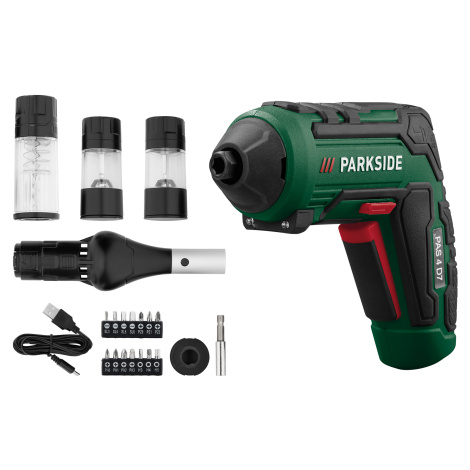 Parkside® Sada aku šroubováku s grilovacím příslušenstvím PAS 4 D7