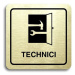 Accept Piktogram "technici" (80 × 80 mm) (zlatá tabulka - černý tisk)