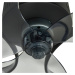 Lindby Stropní ventilátor Lindby LED Lomata, černý, tichý, Ø 23 cm
