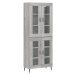 vidaXL Skříň highboard šedá sonoma 69,5 x 34 x 180 cm kompozitní dřevo