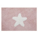 Bio kusový, ručně tkaný Stars Pink-White 120×160 cm