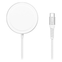 AlzaPower WAC100S Wireless Charger for MagSafe stříbrná