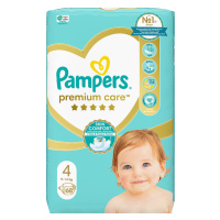 Pampers Premium Care Velikost 4, 68 Plen, 9kg-14kg