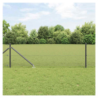 vidaXL Plotový sloupek. Šedá 10 x 0,4 m (12 x 12 mm síť) Ocel a PVC
