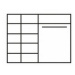 Ložnicová skřín Rino, bílá/sonoma/zrcadlo
