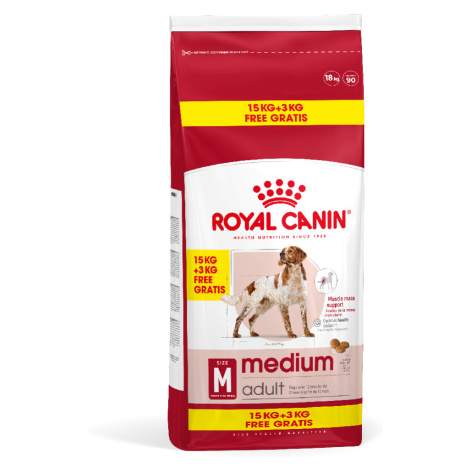 Royal Canin Size, 8 + 1 kg zdarma / 15 + 3 kg zdarma - Medium Adult drůbeží, hovězí, vepřové 15 