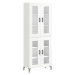 vidaXL Skříň highboard lesklá bílá 69,5 x 34 x 180 cm kompozitní dřevo