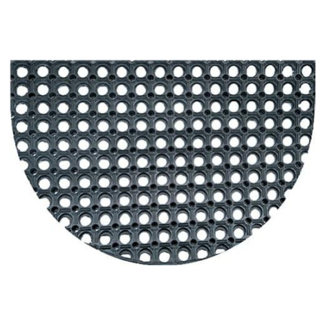 Kontrast Rohožka půlkruhová HONEYCOMB 75 x 45 cm černá