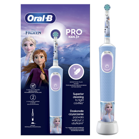 Oral-B Pro Kids Elektrický Zubní Kartáček, 1 Rukojeť S Motivem Ledového Království, 1 Kartáčková