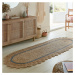 Flair Rugs koberce Kusový koberec Grace Jute Natural/Grey ovál - 120x170 ovál cm