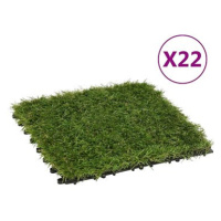 Shumee Dlaždice s umělou trávou 22 ks zelené 30 × 30 cm