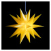 STERNTALER LED hvězda venkovní, 18cípá Ø 12 cm baterie, žlutá
