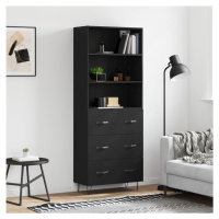 vidaXL Skříň highboard černá 69,5 x 34 x 180 cm kompozitní dřevo