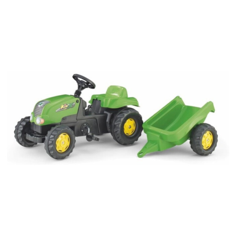 ROLLYTOYS - Šlapací traktor Rolly Kid s vlečkou - zelený