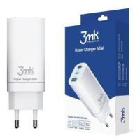 3mk Hyper Charger 65W síťová nabíječka bílá